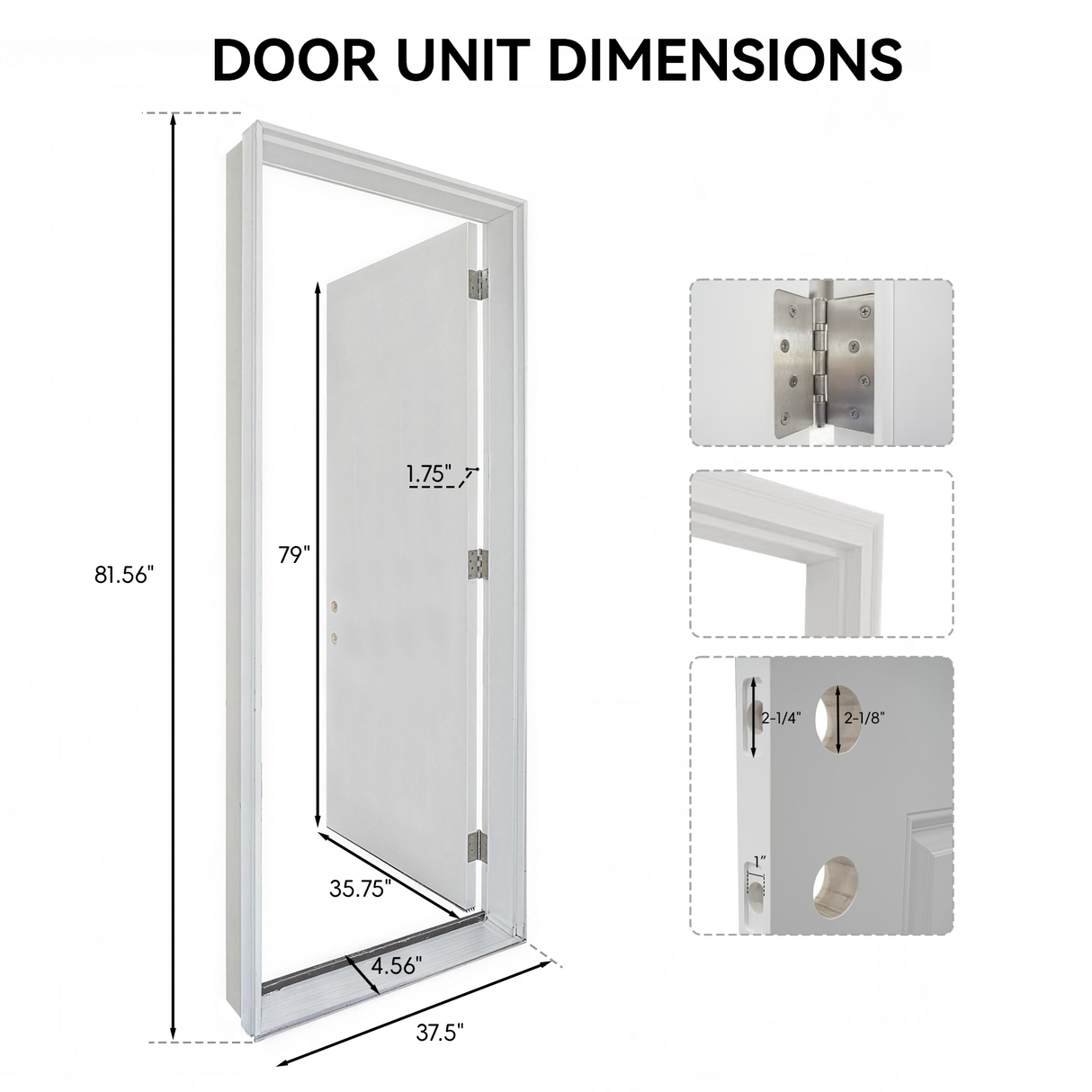 36"x80" Fiberglass Front Door