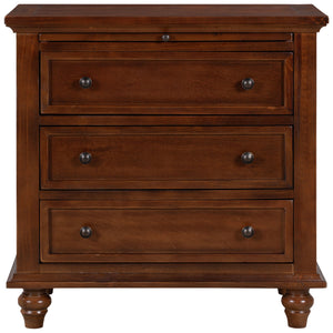 U_STYLE 27.6'' Nightstand with Pine Wood Veneer