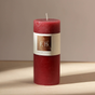 Rustic-Pillar-Candle-(3'-x-7')--Elegant-&-Long-Lasting-Wax-Candle-Wine-Red-