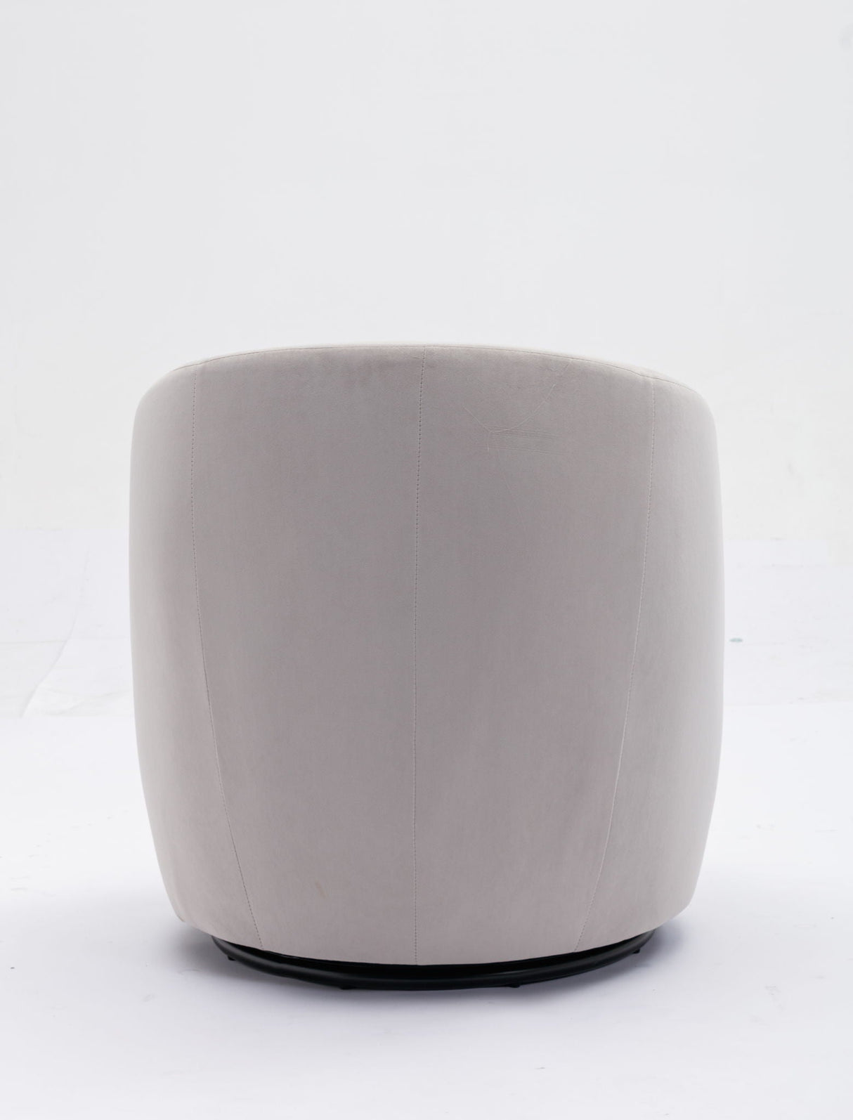 Swivel Accent Armchair Barrel Chair With Powder Coating Metal Ring