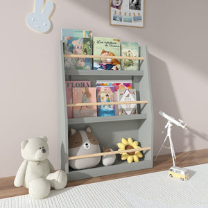 3 Tier Book Shelf with Compact Storage - Multiple Colors