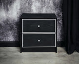 Modern Black Nightstand Table