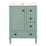 Bathroom Vanity With Integrated Basin, Soft Close Drawers, Door Mounted Double Layer Shelf
