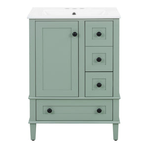Bathroom Vanity with Integrated Basin and Soft Close Drawers - Multiple Colors
