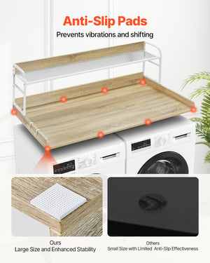 Washer Dryer Countertop with 2-Tier Shelf