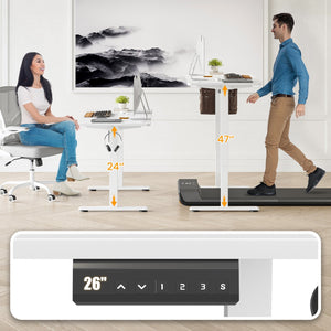Stary Electric Standing Desk with Adjustable Height - Metal & Wood