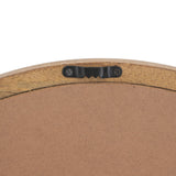 Circle Wall Mirror With Wooden Frame for Living Room