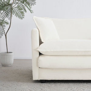 Comfy Deep Single Seat Sofa Upholstered Reading Armchair