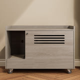 Gray Cat Litter Box Enclosure,Hidden Litter Box Furniture