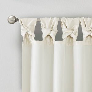 Twist Tab Lined Window Curtain Panel White 50x84'