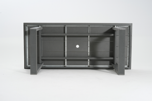 7-Piece HDPE Outdoor Dining Set for 6 – Weather-Resistant Patio Table with Umbrella Hole (Grey)