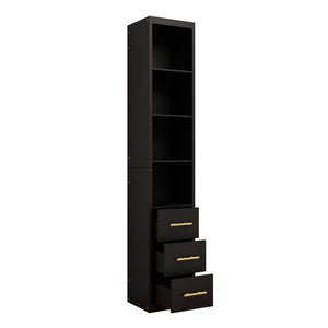 85.04" Tall Storage Cabinet with Drawer and Shelves