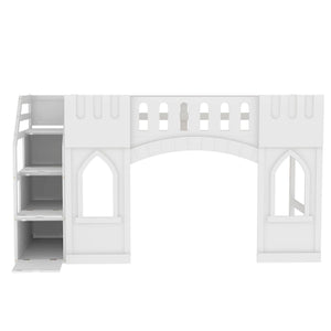 Loft Bed With Storage Staircase And Windows