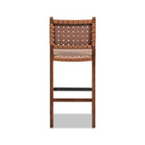 Andre  Woven Leather Counter Stool