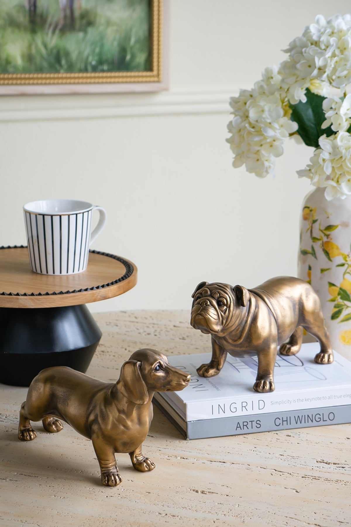 Vintage Lifelike French Bulldog Figurine