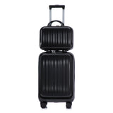 14'/20' 2-Piece ABS Spinner Wheel Luggage Set with Combination Lock and Cosmetic Case