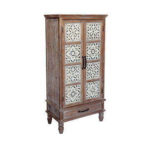 55.12'' Tall Tower Storage Cabinet - Rustic Wood Sideboard