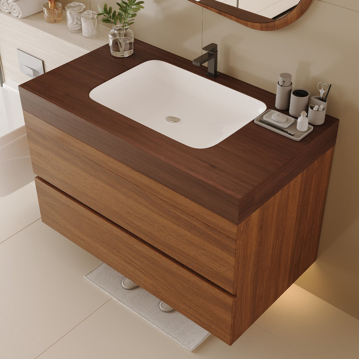 29.9" Modern Floating Bathroom Vanity
