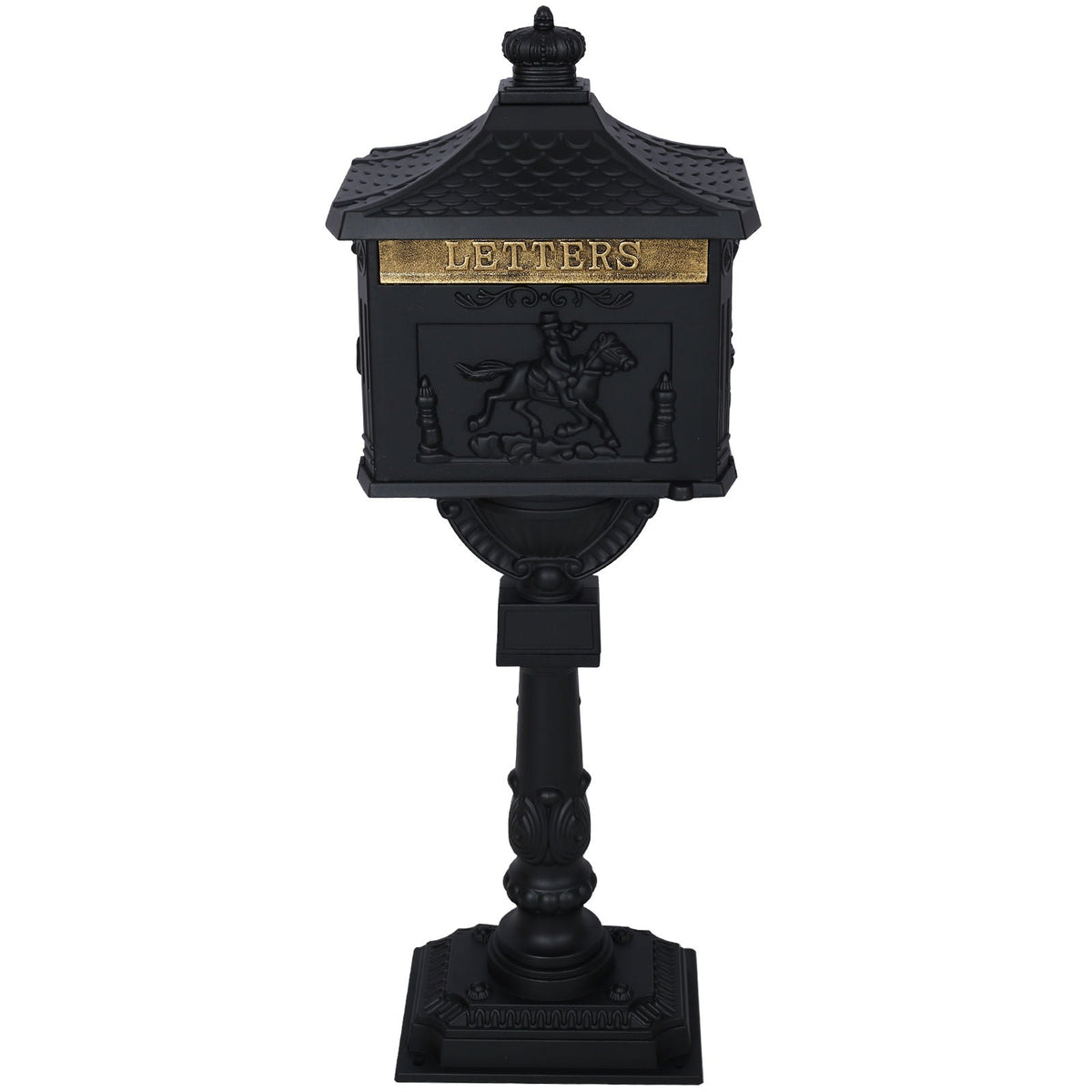 Cast Aluminum Mailbox with Durable Construction – Dark Brown, Black, or White