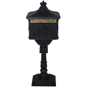 Cast Aluminum Mailbox with Durable Construction – Dark Brown, Black, or White