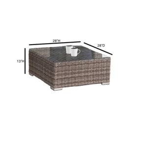 Stylish Rattan Wicker Person Seating Group With Premium Sunbrella Cushions Perfect For Outdoor Entertaining