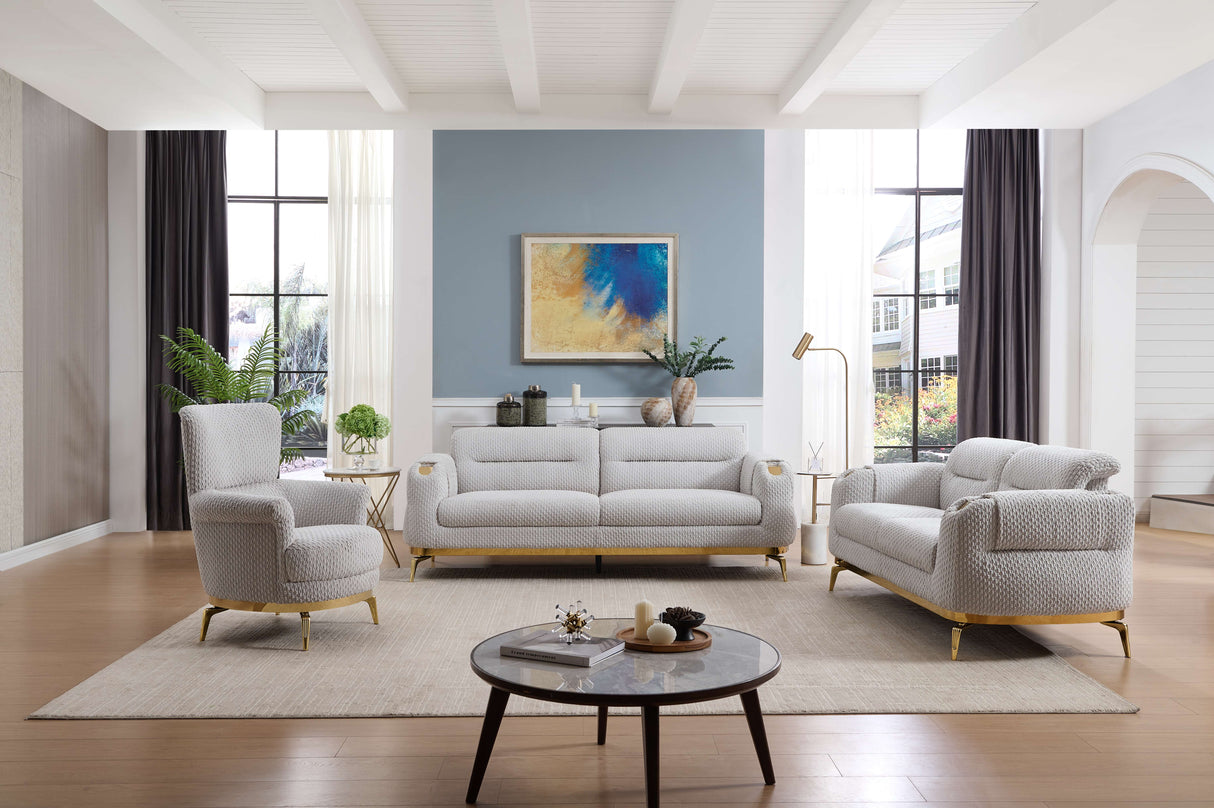 Zoe Modern Style 3PC Living Room Set