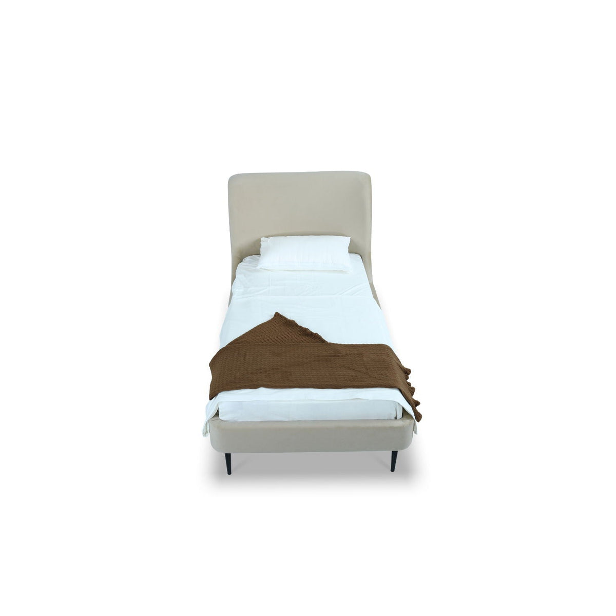Heather - Upholstered Bed With Curved Headboard