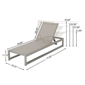 Chaise Lounge With 5 Reclining Positions, Outdoor Patio Lounge Chairs