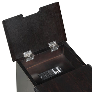 Vintage Flip Top Side Table With USB Ports