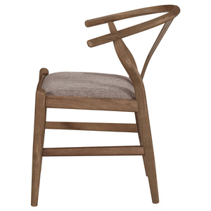 Dinah Wood Wishbone Dining Side Chair Walnut (Set of 2)