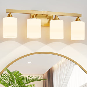 4-Light Brushed Bathroom Vanity Wall Light