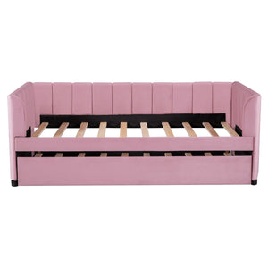Upholstered Daybed With Ergonomic Design Backrest