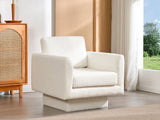 Hartswell Teddy Sherpa Modern Swivel Accent Chair