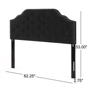 Charismatic - Size Headboard With Button Tufting And Nailhead Trim