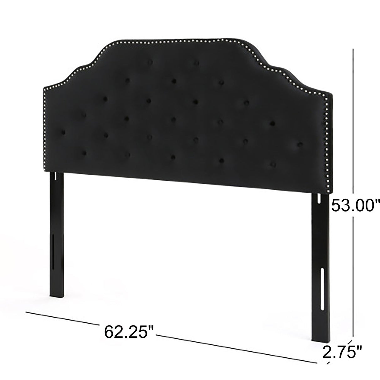 Charismatic - Size Headboard With Button Tufting And Nailhead Trim