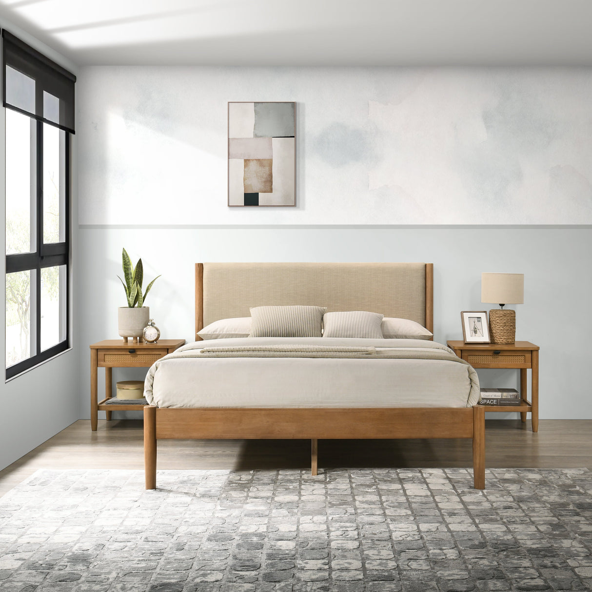 Vichy 5-Piece Rubberwood Queen Bedroom Set