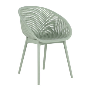 2 Piece Durable Single Chair With Hollow Out Design