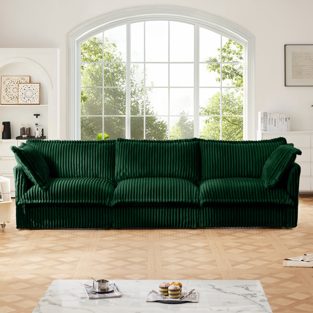 Slipcovered Modern 3 Seater Sofa