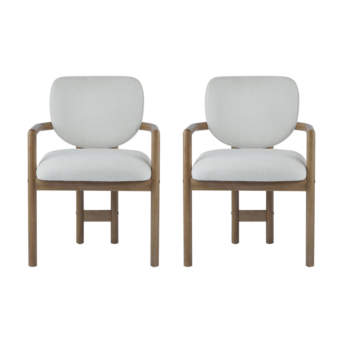 Upholstered Arm Dining Chairs (Set of 2)