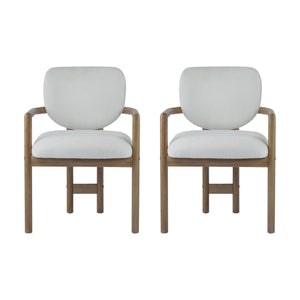 Upholstered Arm Dining Chairs (Set of 2)
