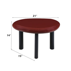 Red End Table with High Gloss Finish - Eddie