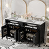 60" Modern Black Bathroom Vanity Set