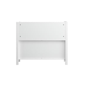 Bookshelf With 3 Tier Front Facing Storage And 3 Bins, Toddler Bookcase For Playroom - White