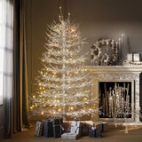 6FT-Pre-lit--Aspen-Fir--Artificial-Christmas-Tree,--623-Snow-Flocked-Branch-Tips,-420-Warm-Yellow-LED-Lights-Christmas-Trees