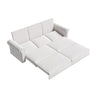 3 In 1 Convertible Sleeper Sofa With Nailhead Trim & Rolled Arm