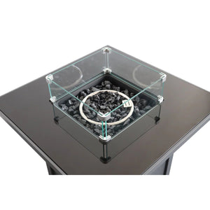 Powder Coated Fire Pit With Top - Black