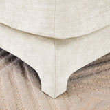 Elegant Four-Seater Sofa with Movable Ottoman and Lumbar PillowBeige