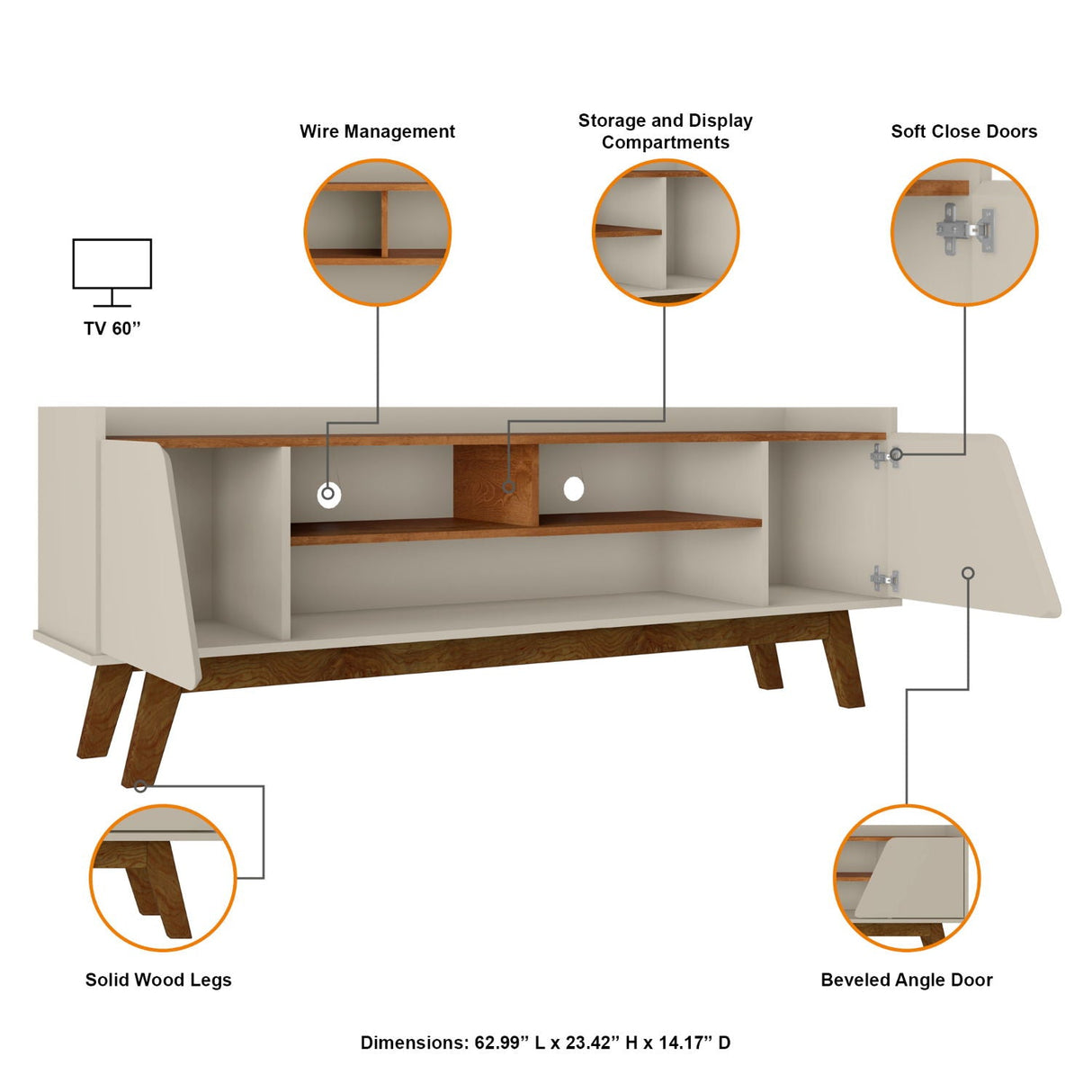 Marcus - TV Stand With 5 Shelves
