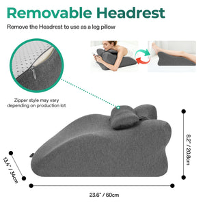 Ergonomic Spinal Posture Support & Multi-Functional Bed Pillow - Grey