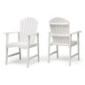 Outdoor Weather Resistant Acacia Wood Adirondack Dining Chairs (Set of 2)